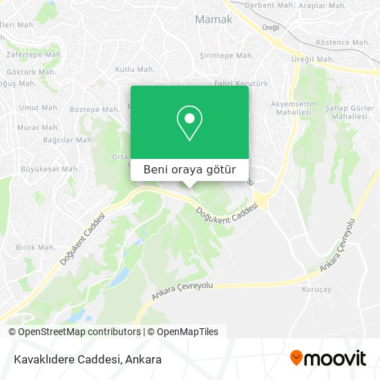 Kavaklıdere Caddesi harita