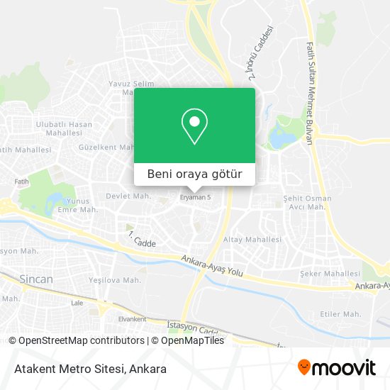 Atakent Metro Sitesi harita