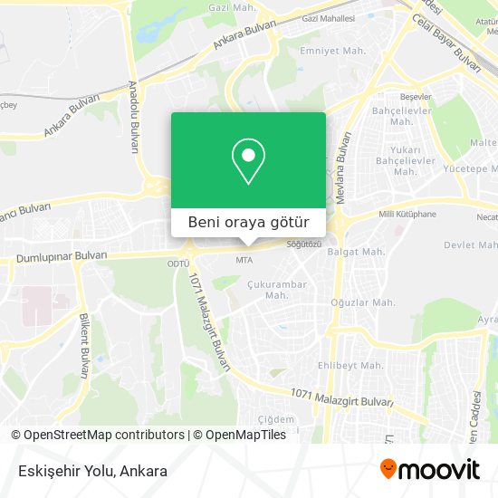 Eskişehir Yolu harita