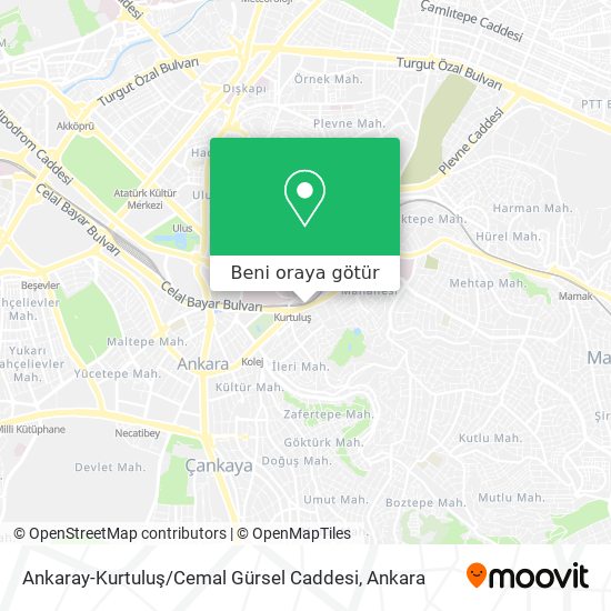 Ankaray-Kurtuluş / Cemal Gürsel Caddesi harita