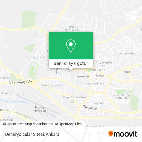 Demiryolcular Sitesi harita