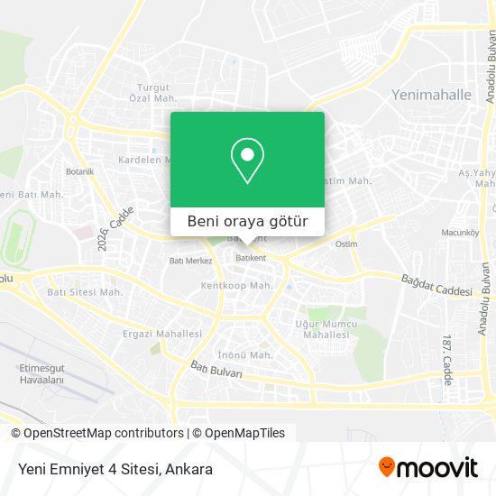 Yeni Emniyet 4 Sitesi harita