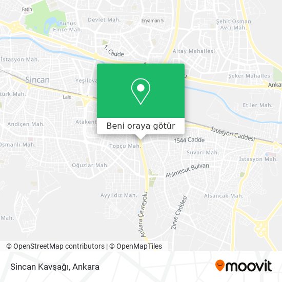 Sincan Kavşağı harita
