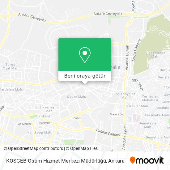 Kosgeb Ostim Hizmet Merkezi Mudurlugu Yenimahalle Nerede Otobus Veya Metro Ile Nasil Gidilir
