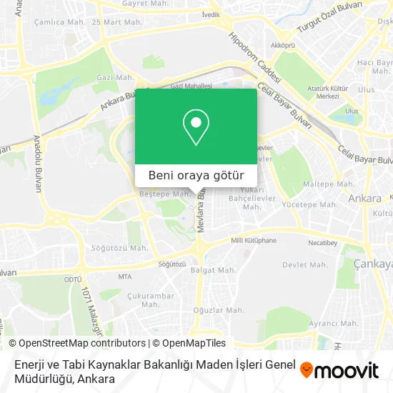 Enerji ve Tabi Kaynaklar Bakanlığı Maden İşleri Genel Müdürlüğü harita