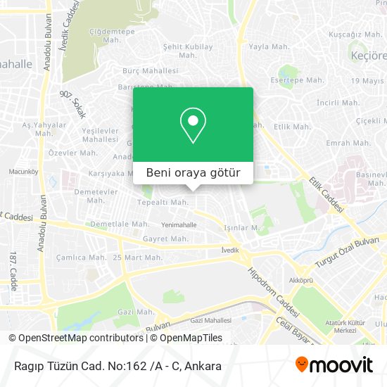 Ragıp Tüzün Cad. No:162 /A - C harita
