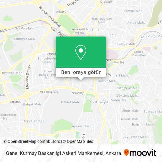Genel Kurmay Baskanligi Askeri Mahkemesi harita