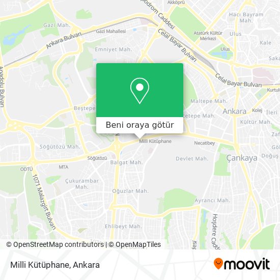 Milli Kütüphane harita