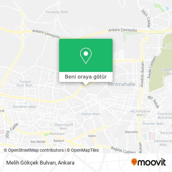 Melih Gökçek Bulvarı harita