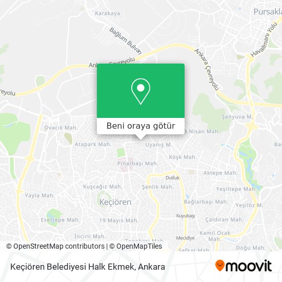 Keçiören Belediyesi Halk Ekmek harita