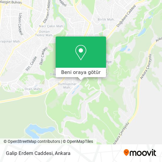 Galip Erdem Caddesi harita