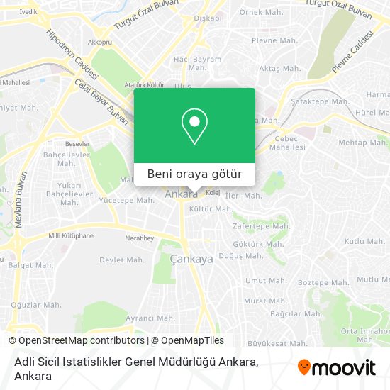Adli Sicil Istatislikler Genel Müdürlüğü Ankara harita