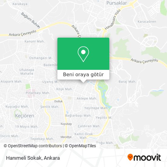 Hanımeli Sokak harita