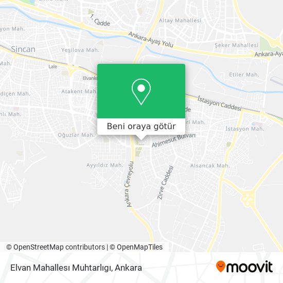 Elvan Mahallesı Muhtarlıgı harita