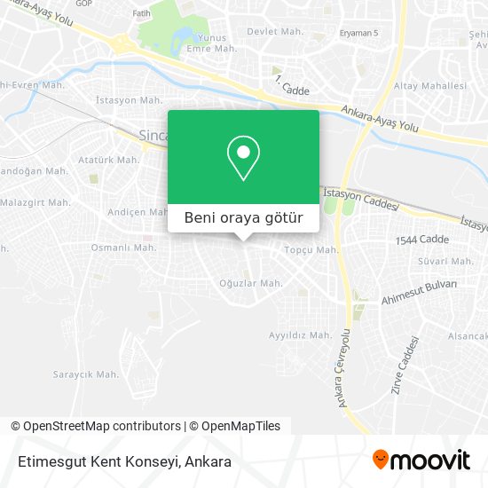 Etimesgut Kent Konseyi harita