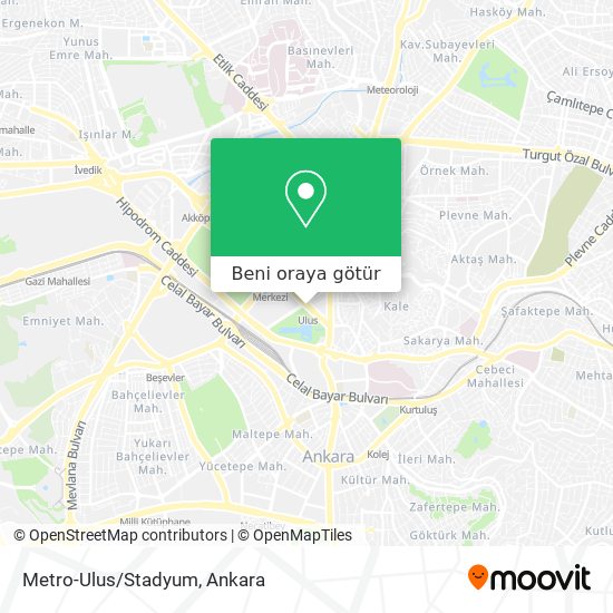 Metro-Ulus/Stadyum harita
