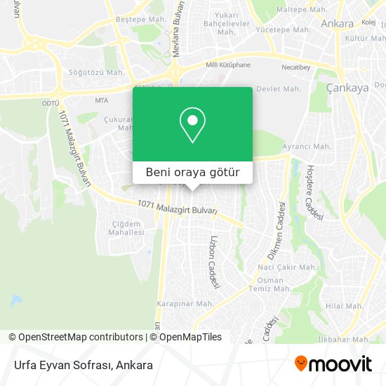 Urfa Eyvan Sofrası harita