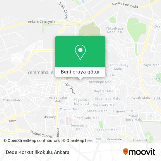Dede Korkut İlkokulu harita