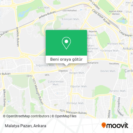 Malatya Pazarı harita