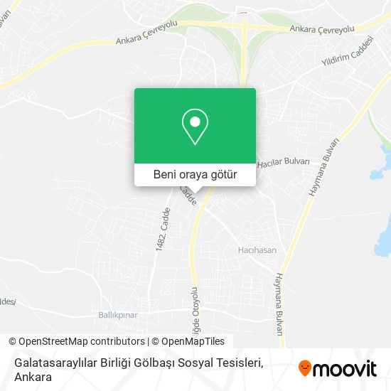 Galatasaraylılar Birliği Gölbaşı Sosyal Tesisleri harita
