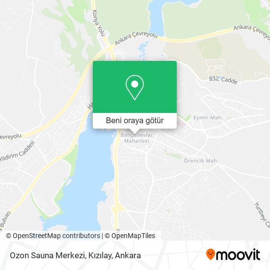 Ozon Sauna Merkezi, Kızılay harita