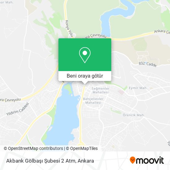 Akbank Gölbaşı Şubesi 2 Atm harita