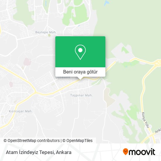 Atam İzindeyiz Tepesi harita
