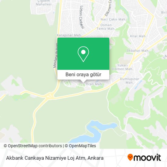 Akbank Cankaya Nizamiye Loj Atm harita