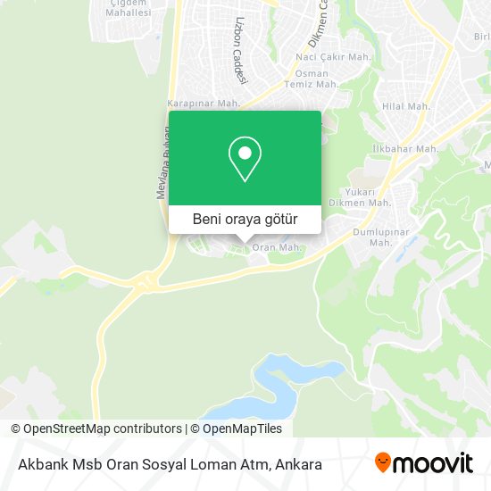 Akbank Msb Oran Sosyal Loman Atm harita