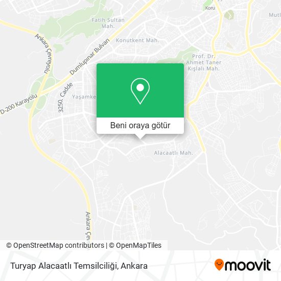 Turyap Alacaatlı Temsilciliği harita