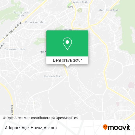 Adapark Açık Havuz harita