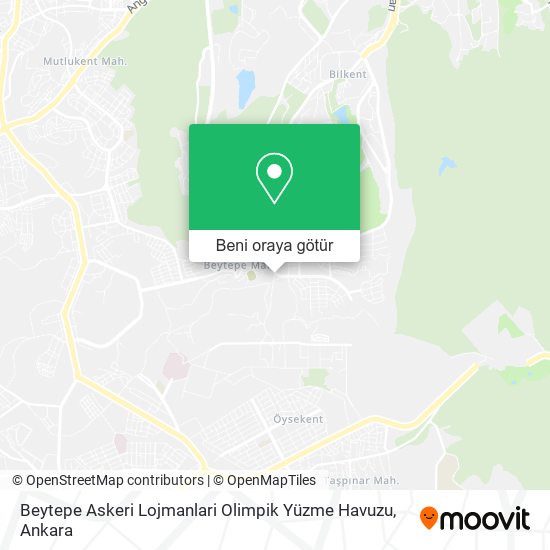 Beytepe Askeri Lojmanlari Olimpik Yüzme Havuzu harita