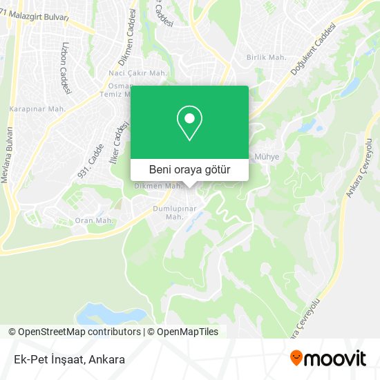 Ek-Pet İnşaat harita