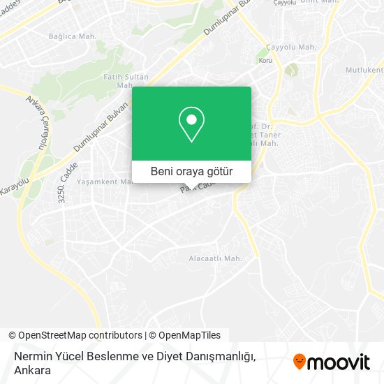 Nermin Yücel Beslenme ve Diyet Danışmanlığı harita