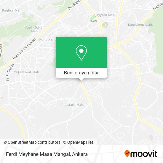Ferdi Meyhane Masa Mangal harita