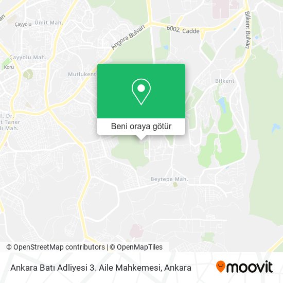 Ankara Batı Adliyesi 3. Aile Mahkemesi harita