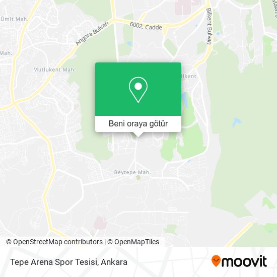 Tepe Arena Spor Tesisi harita