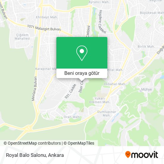 Royal Balo Salonu harita