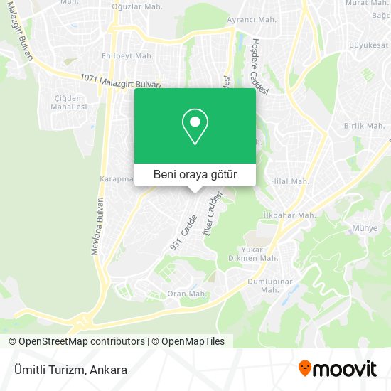 Ümitli Turizm harita