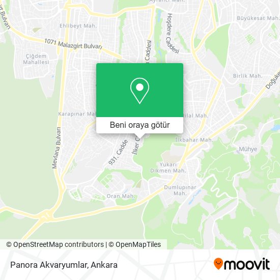 Panora Akvaryumlar harita