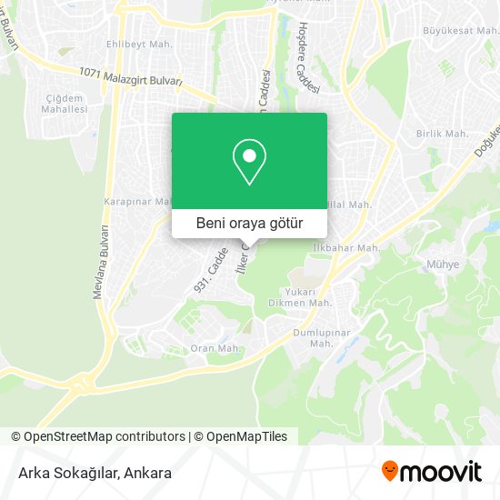 Arka Sokağılar harita