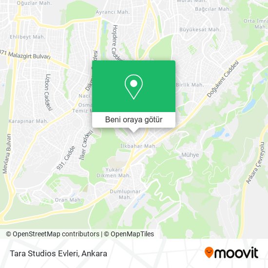 Tara Studios Evleri harita