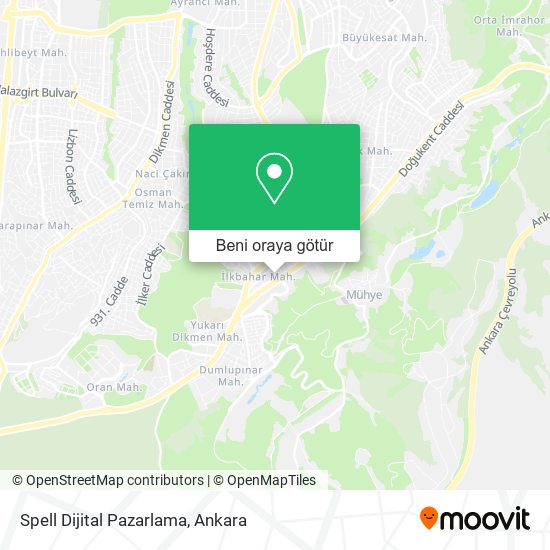 Spell Dijital Pazarlama harita