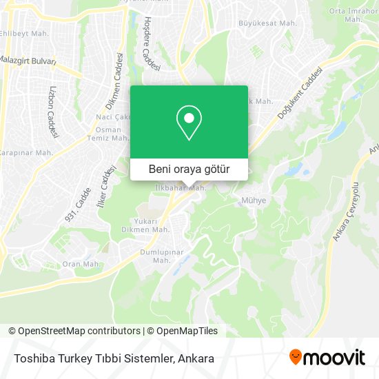 Toshiba Turkey Tıbbi Sistemler harita
