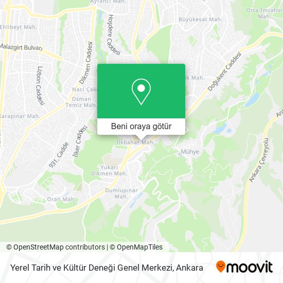 Yerel Tarih ve Kültür Deneği Genel Merkezi harita