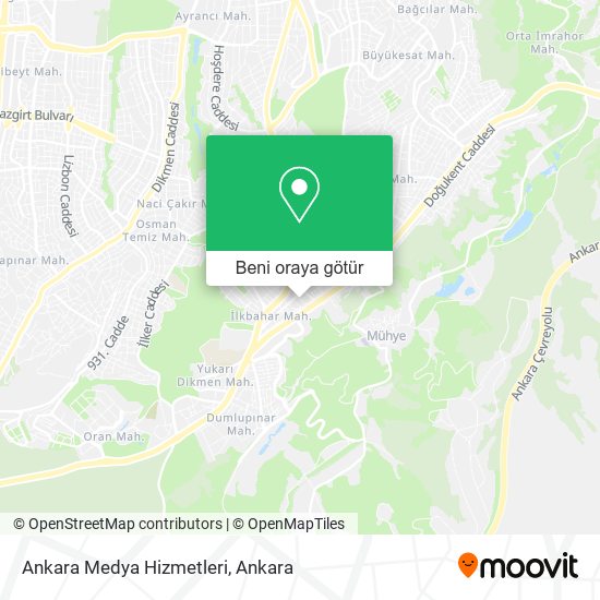 Ankara Medya Hizmetleri harita