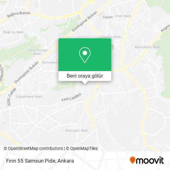 Fırın 55 Samsun Pide harita