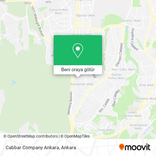 Cabbar Company Ankara harita
