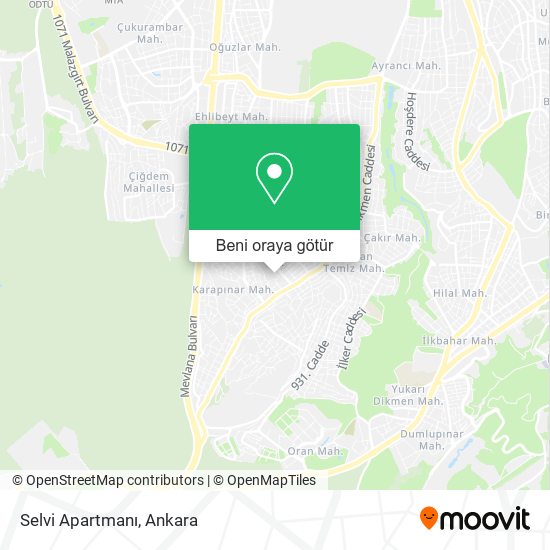 Selvi Apartmanı harita