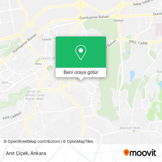 Anıt Çiçek harita